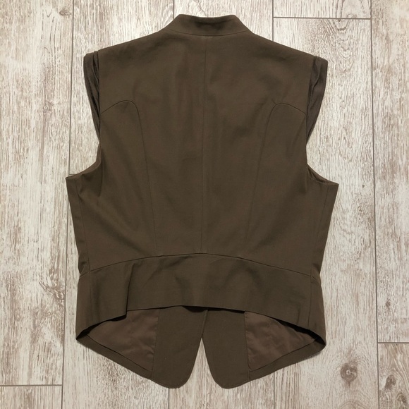 BCBGMAXAZRIA brown cotton vest size S - Picture 6 of 6